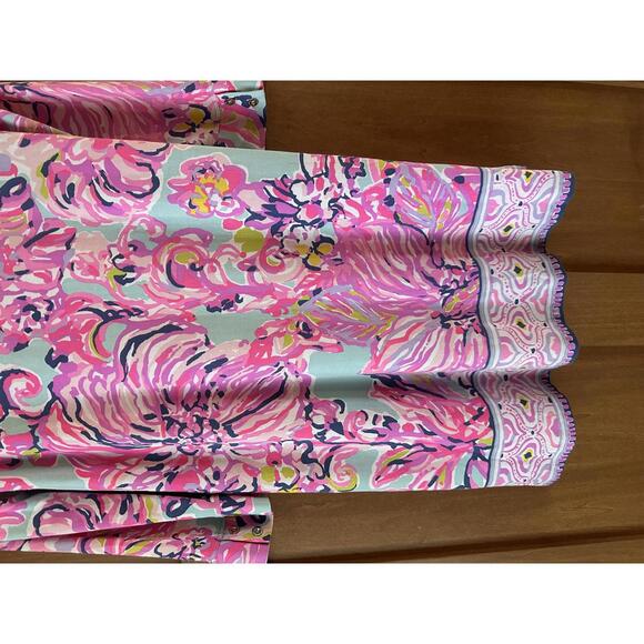 Lilly Pulitzer Emma Open Back Dress in Serene Blue Big Escapade Women’s Small - Picture 4 of 13